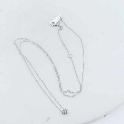 ヴァンドーム青山 セルクル K18WG ダイヤモンド ネックレス