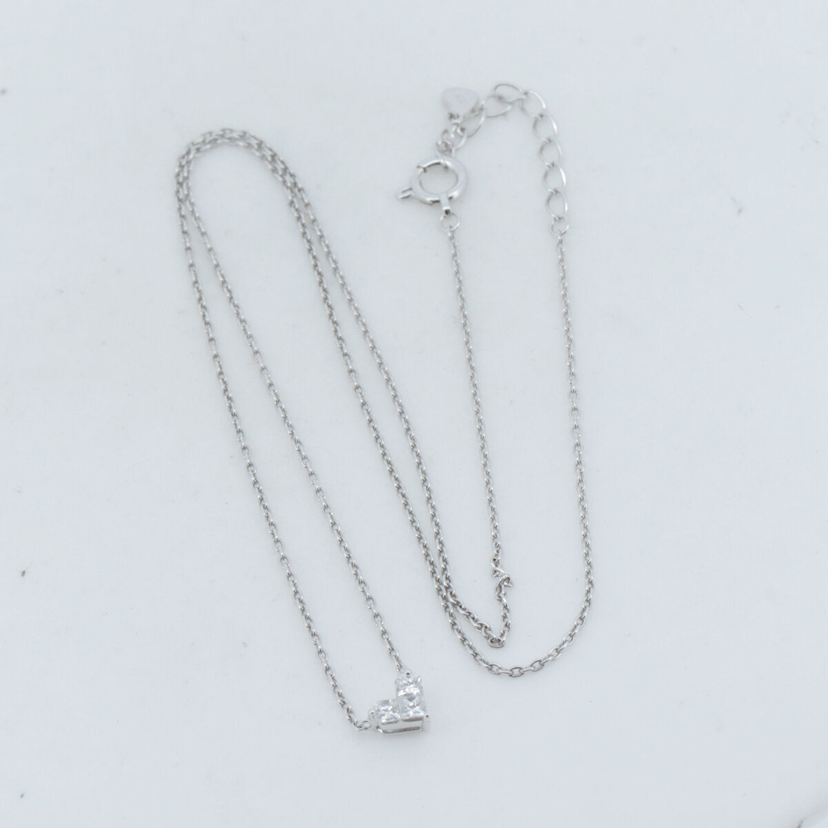 スタージュエリー ミステリアスハート K18WG ダイヤモンド ネックレス