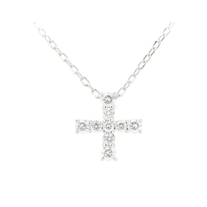 ミキモト ダイヤモンド クロス ネックレス K18WG