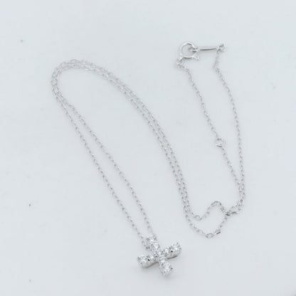ミキモト ダイヤモンド クロス ネックレス K18WG