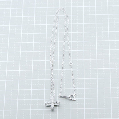 ミキモト ダイヤモンド クロス ネックレス K18WG