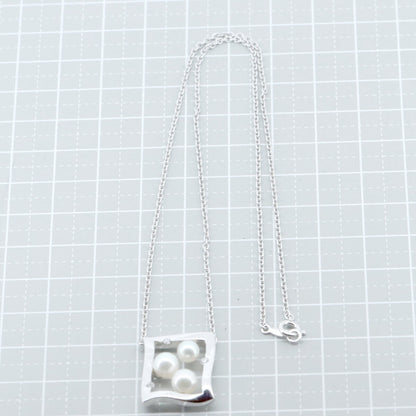 ミキモト K18WG パール ダイヤモンド ネックレス