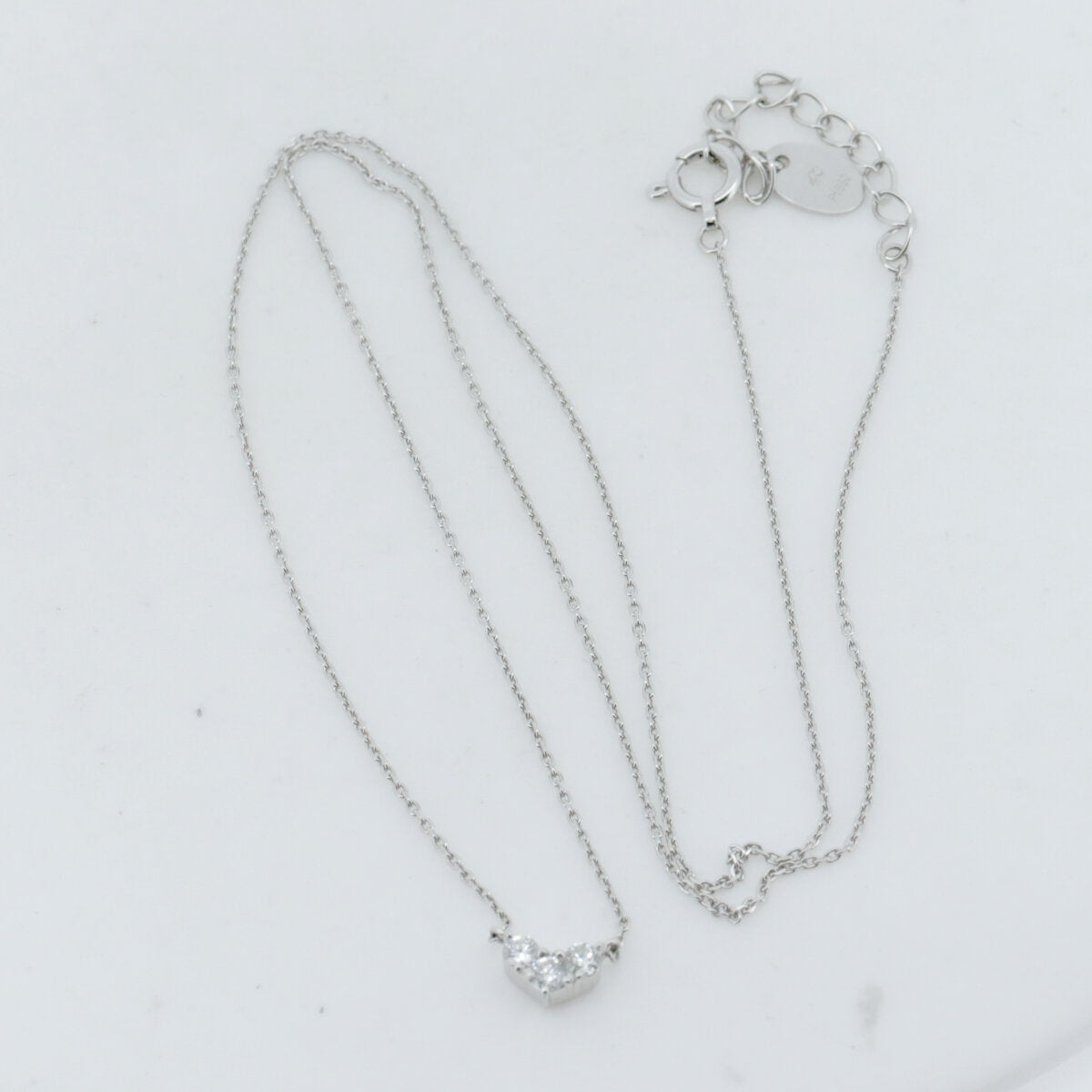 4℃ Pt850 ダイヤモンド ネックレス