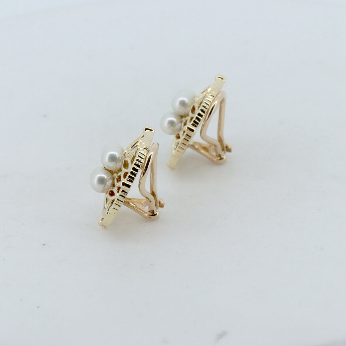 ミキモト Au750 パール ダイヤモンド ピアス