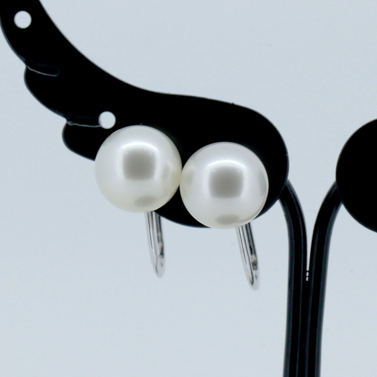 ミキモト Au750 ホワイト ゴールド パール ピアス