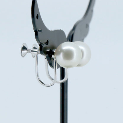 ミキモト Au750 ホワイト ゴールド パール ピアス