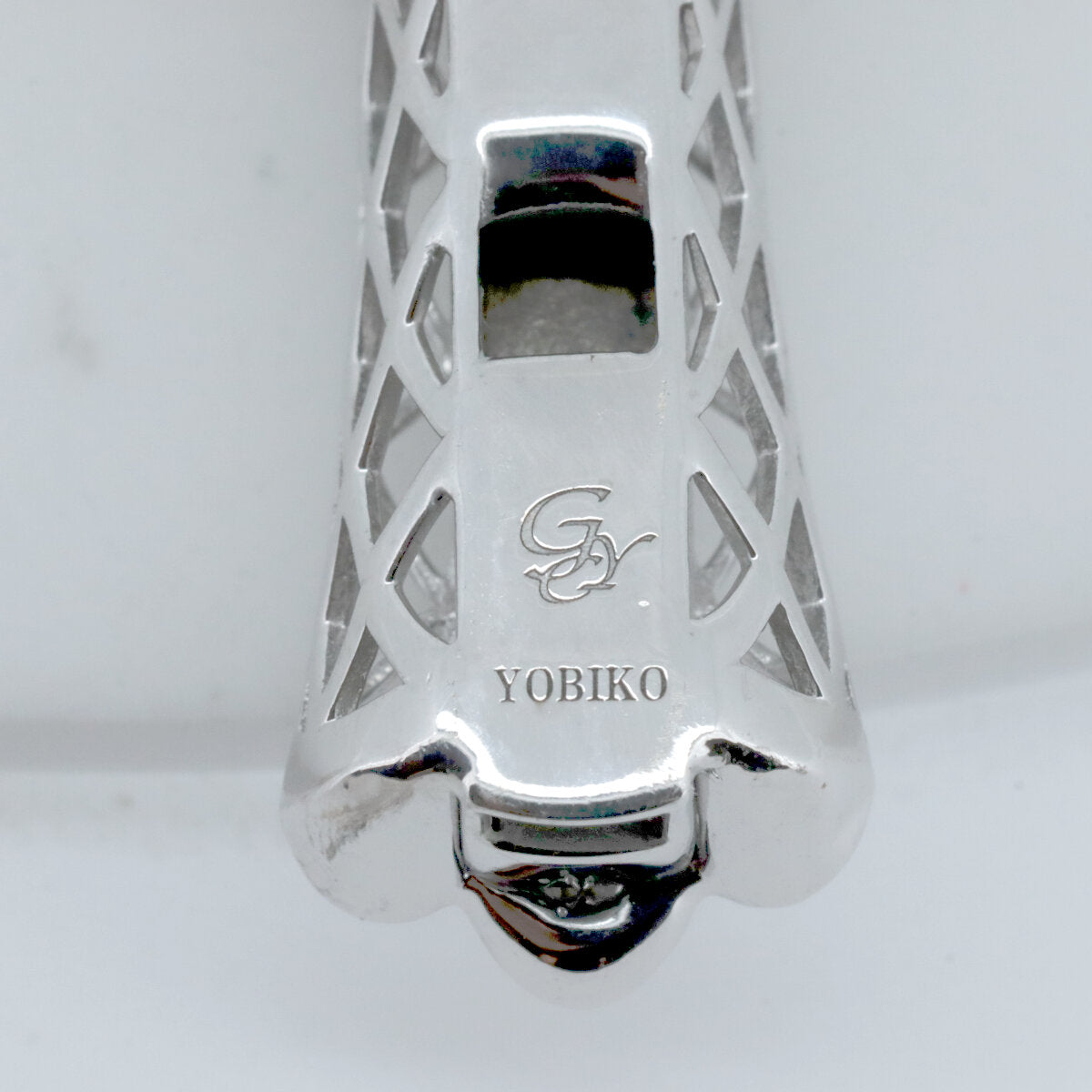 ゆきざき YOBIKO クロスダイヤモンド K18WG ペンダント