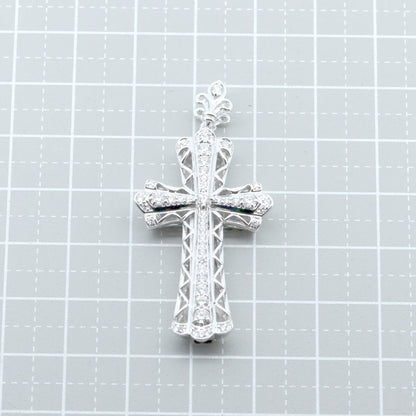 ゆきざき YOBIKO クロスダイヤモンド K18WG ペンダント