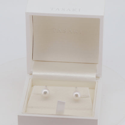 タサキ パール Au750ホワイトゴールドイヤリング