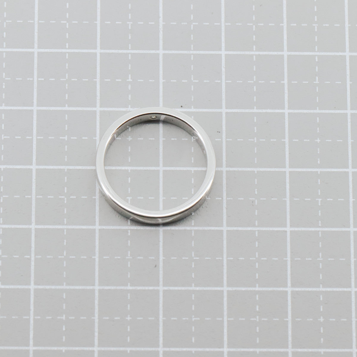 カルティエ エングレーブド Pt950 ダイヤモンドリング 10号