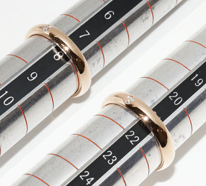 De Beers クラシック K18PG ダイヤモンド リング サイズ 21 8