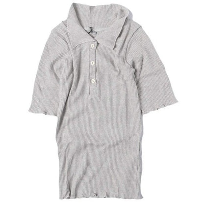 ベースレンジ DUAL POLO RECYCLED COTTON RIB ニットトップス