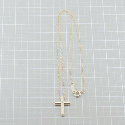 ティファニー Au750 ダイヤモンド クロスネックレス