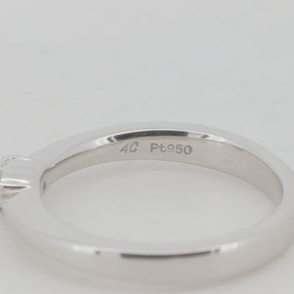 ヨンドシー Pt950 ダイヤモンドハートリング