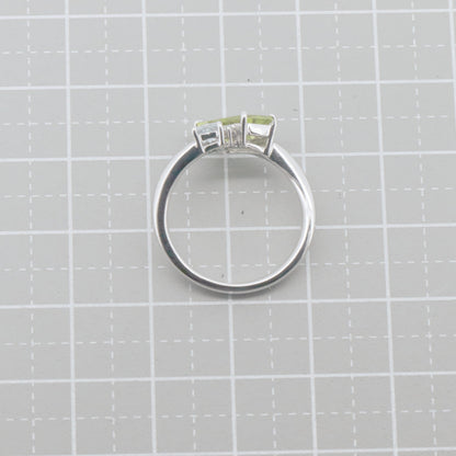 ムーンシュタイナー Au750 ペリドット アクアマリン ダイヤモンド リング