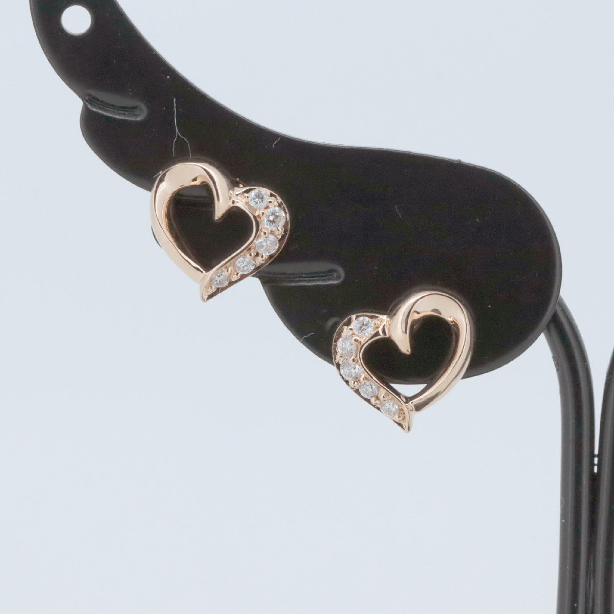 ヨンドシー Au750 ダイヤモンド ハート モチーフ ピアス