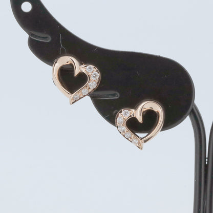 ヨンドシー Au750 ダイヤモンド ハート モチーフ ピアス