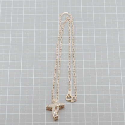 ユキザキ LePetiteMain Au750 ダイヤモンドクロスネックレス