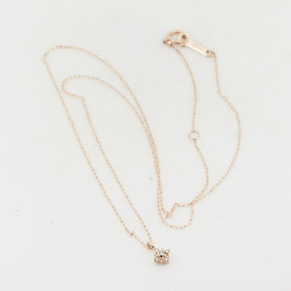 ヨンドシー K10ピンクゴールド ダイヤモンドネックレス