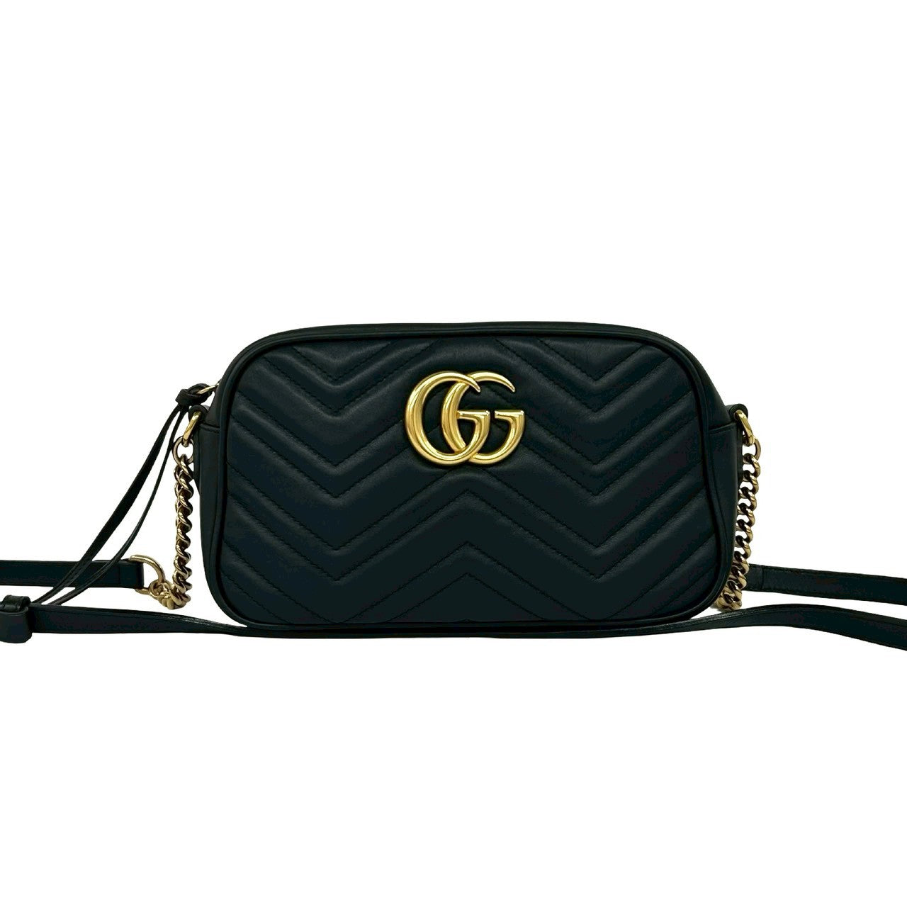 グッチ GGマーモント レザー ショルダーバッグ