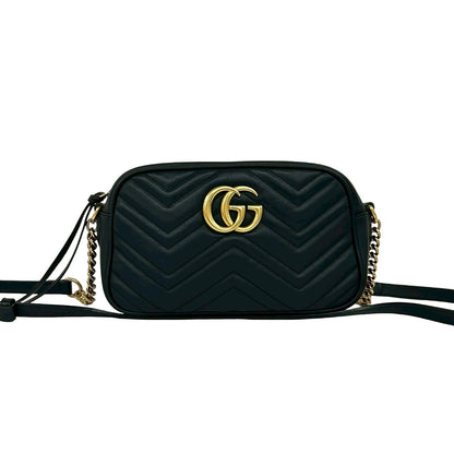 グッチ GGマーモント レザー ショルダーバッグ