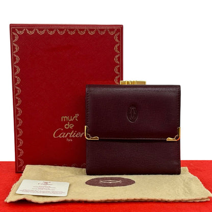 カルティエ マスト レザー三つ折り財布