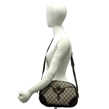 グッチ レザー PVC ショルダーバッグ