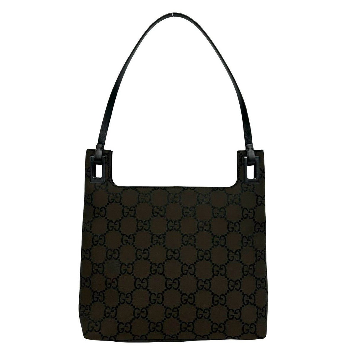 グッチ GGキャンバス レザー ショルダーバッグ