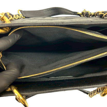 シャネル マトラッセ キャビア レザー トートバッグ