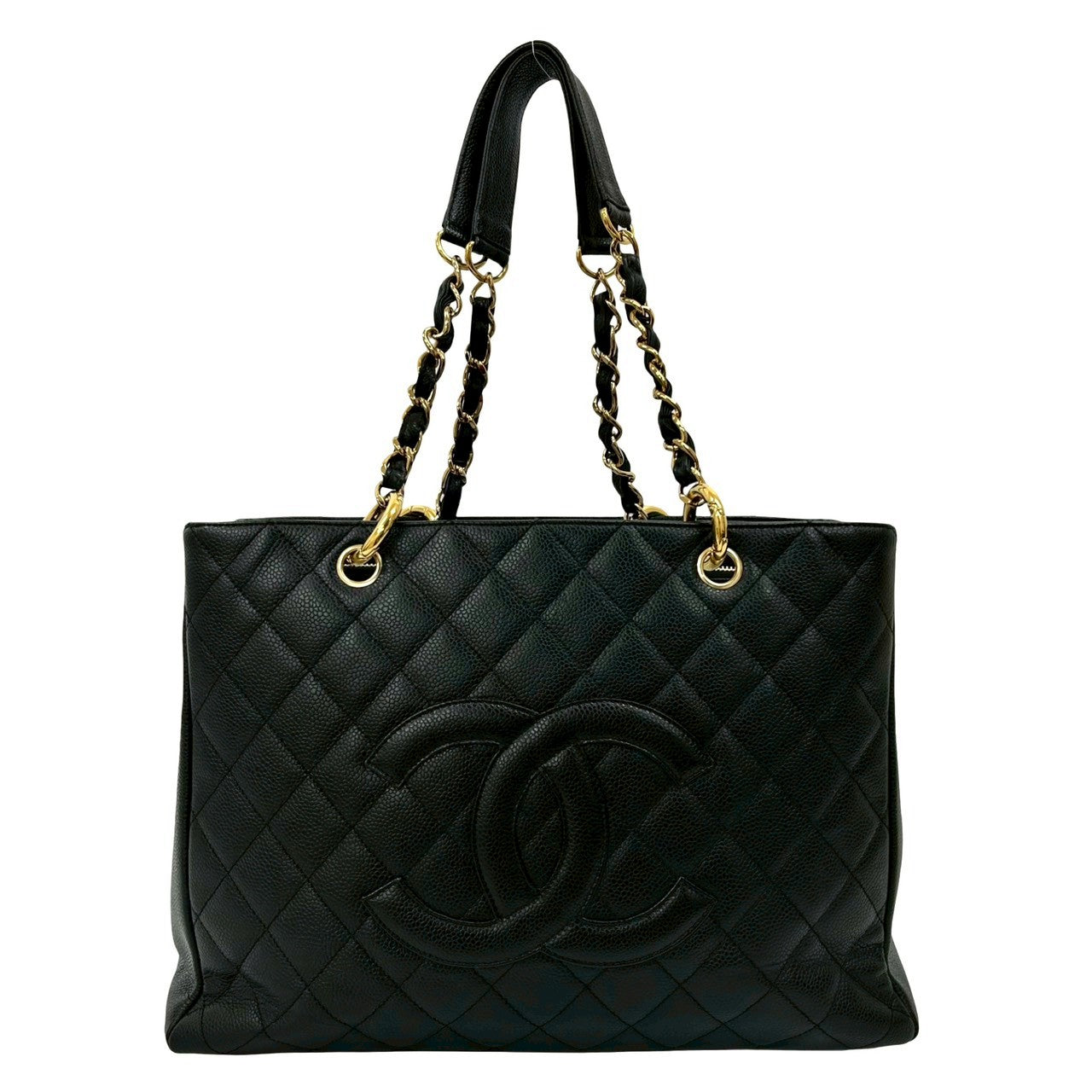 シャネル マトラッセ キャビア レザー トートバッグ