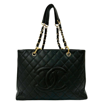 シャネル マトラッセ キャビア レザー トートバッグ