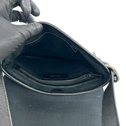 バーバリー レザーキャンバスショルダーバッグ