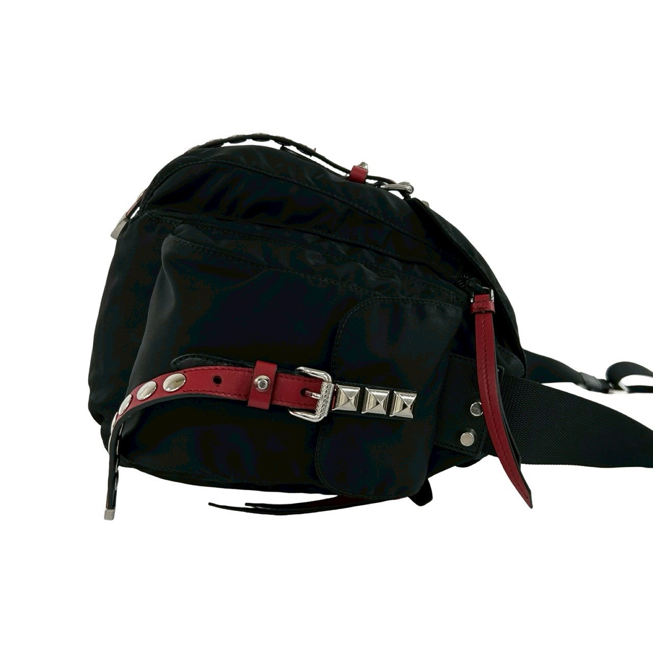 プラダ ナイロン レザー ショルダーバッグ