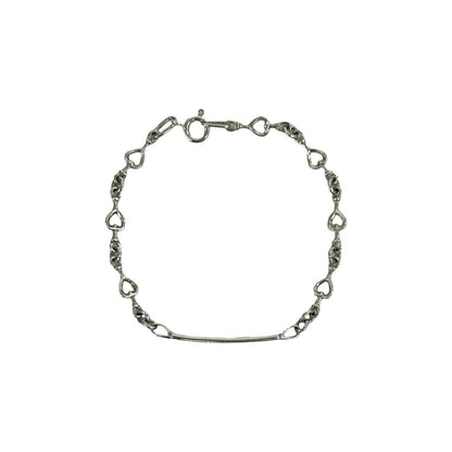 ティファニー ヴィンテージ シルバー925 ハートリンクIDブレスレット