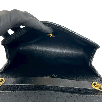 クリスチャンディオール ハニカム キャンバス レザー ショルダーバッグ