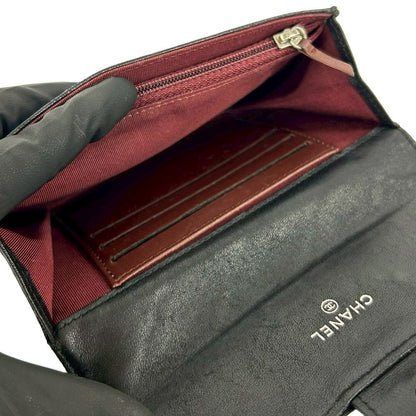 シャネル マトラッセ ラムスキン 二つ折り財布