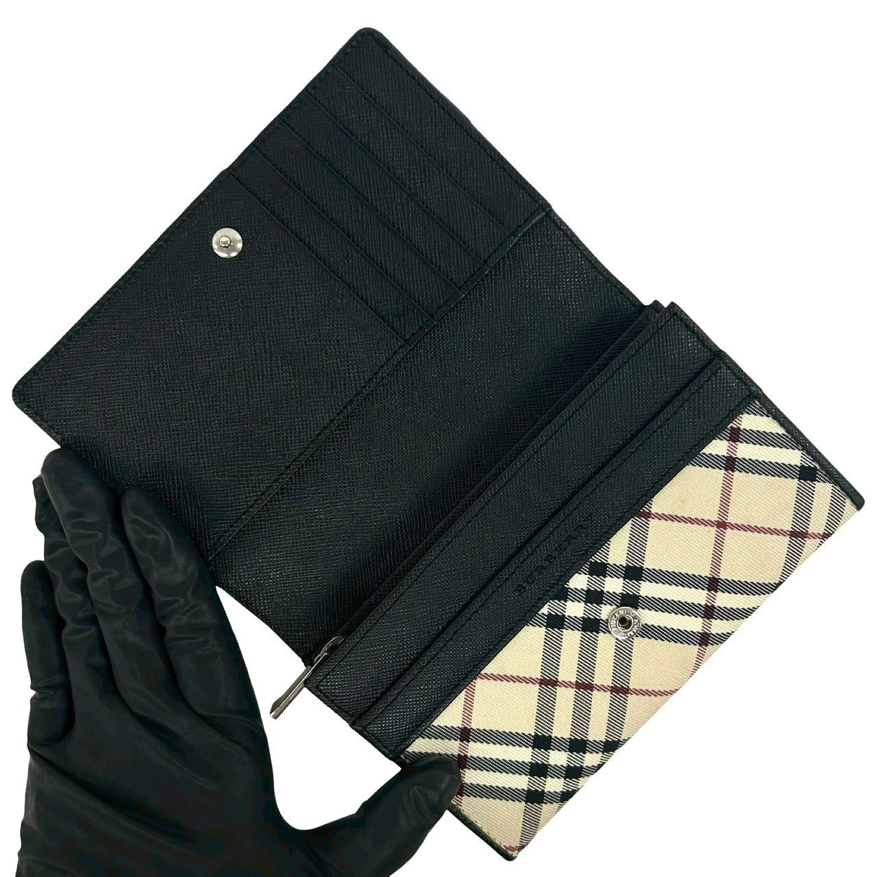 バーバリー レザー三つ折り財布