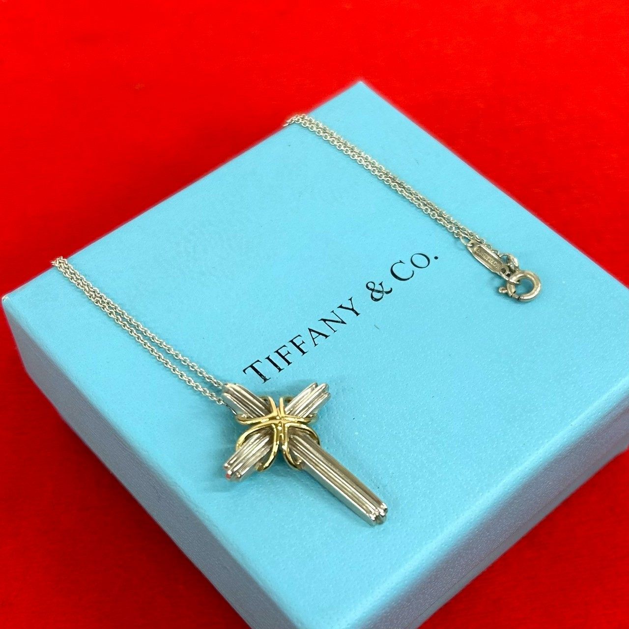 ティファニー シグネチャー Au750シルバー ネックレス