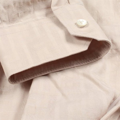 Fendi FENDI Men’s Beige Cotton Zucca FF Monogram Long-Sleeve Top (Pre-Owned) Textile Tops
