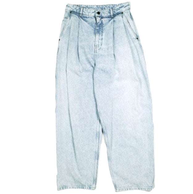 ヘドメイナー PLEATED DENIM PANTS コットン デニムパンツ