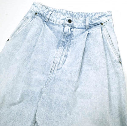 ヘドメイナー PLEATED DENIM PANTS コットン デニムパンツ