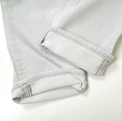 イージーンズ TAPERED 綿 ストレッチスリムテーパードジーンズ
