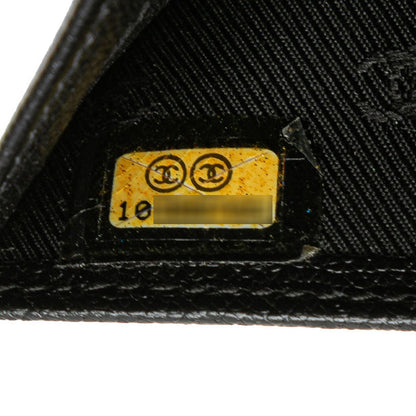 シャネル ココボタン レザー三つ折り財布
