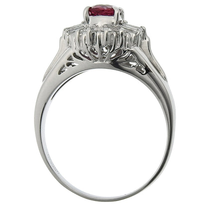 Pt900 プラチナ ルビー 0.48ct ダイヤ 0.22ct リング
