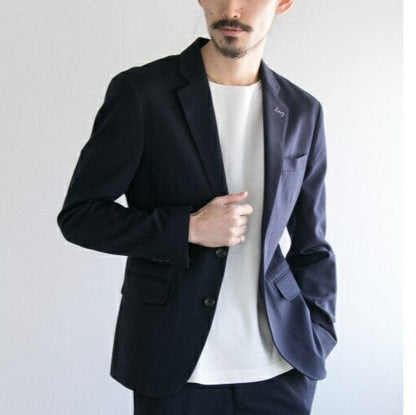URBAN RESEARCH ストレッチ 2B ジャケット ネイビー