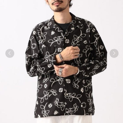 モヒート×ビームスプラス ABSINTH SHIRTS HAWAII コットン長袖シャツ 限定