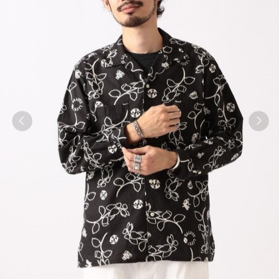 モヒート×ビームスプラス ABSINTH SHIRTS HAWAII コットン長袖シャツ 限定