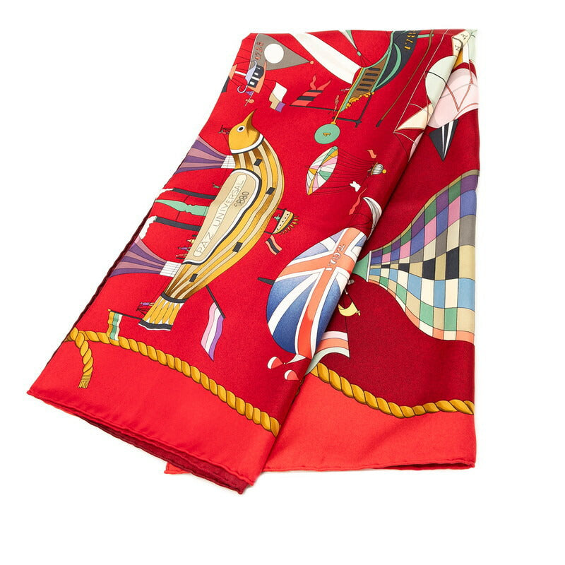 エルメス LES FOLIES DU CIEL シルクスカーフ