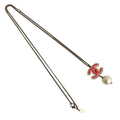 シャネル ココ マーク スイング パール ネックレス