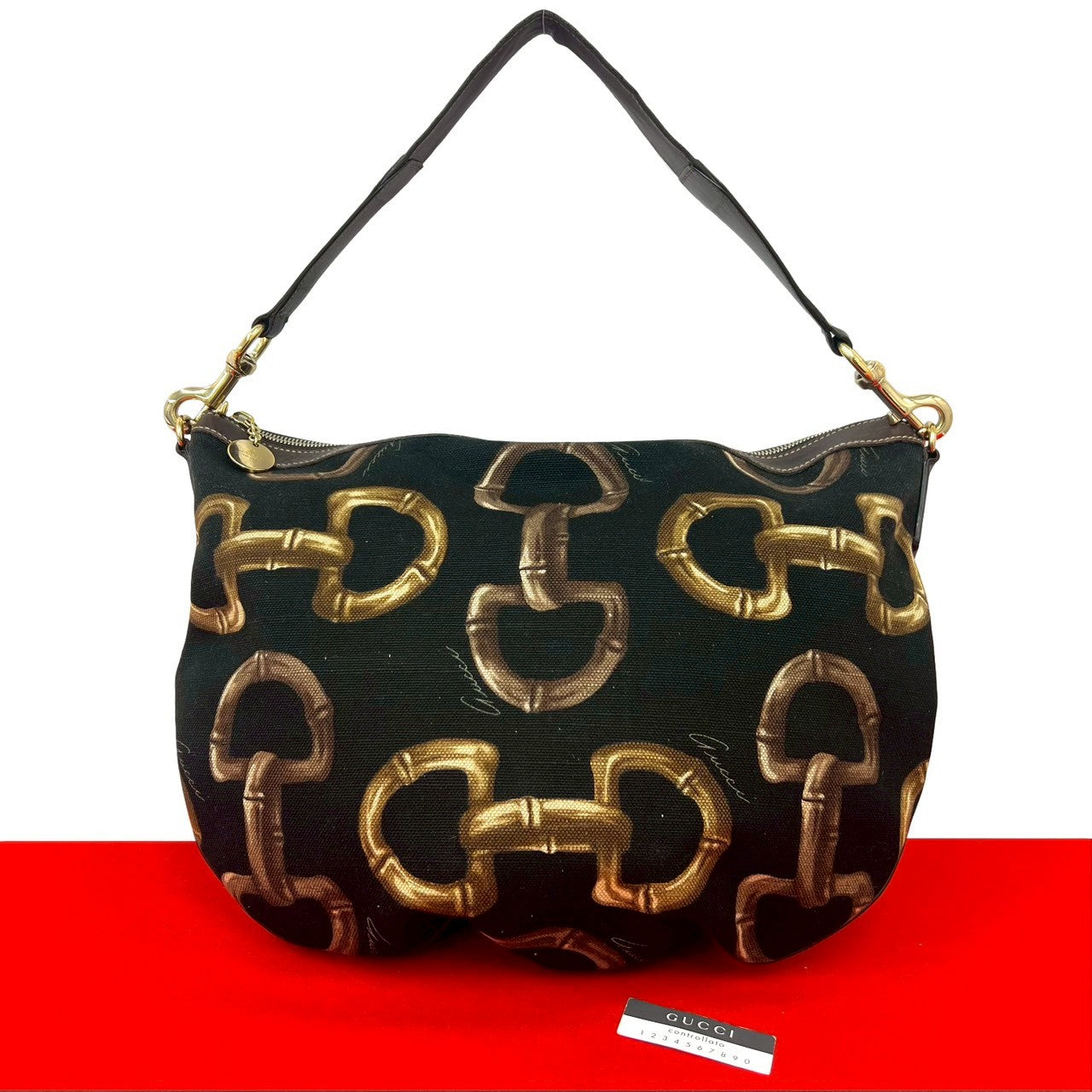 グッチ キャンバス レザー2wayバッグ